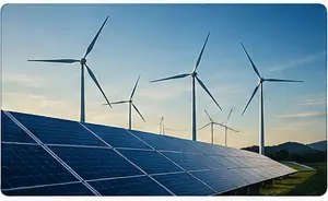 Renewable energy infrastructure representing sustainability and responsible innovation.
